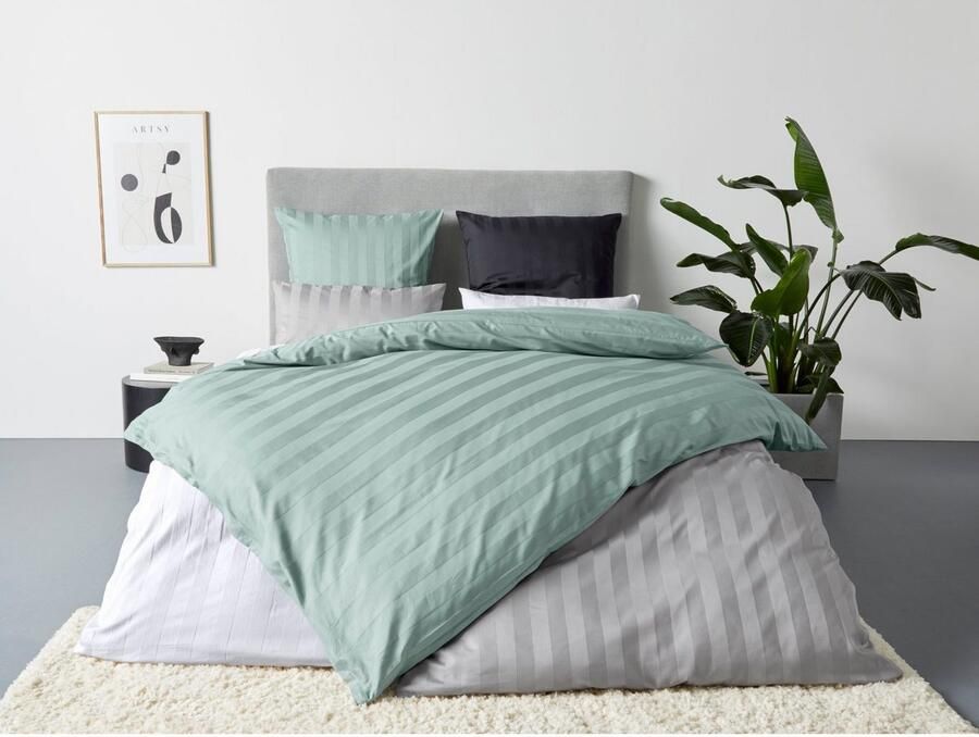 Leonique Overtrekset Malia in mt. 135x200 of 155x220 cm tijdloze beddengoed van katoen beddengoed in mako-satijnkwaliteit - Foto 5