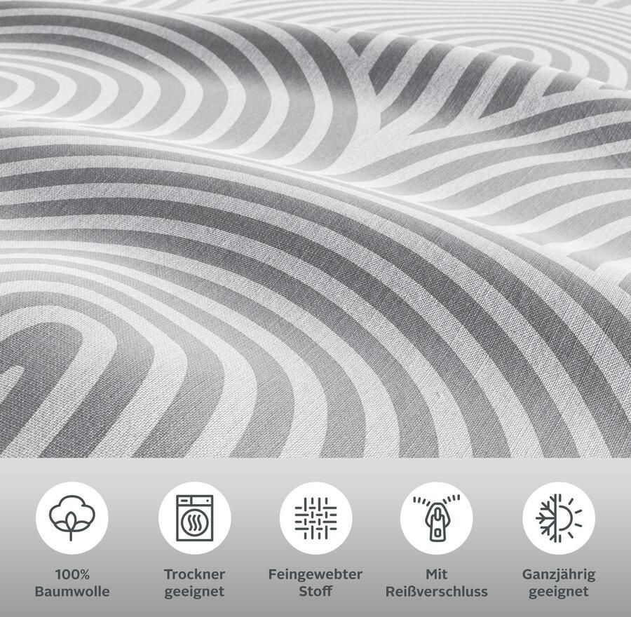 Leonique Overtrekset Matilda in afm. 135x200 of 155x220 cm Dekbedovertrek van katoen dekbedovertrek met Scandinavisch ontwerp - Foto 2