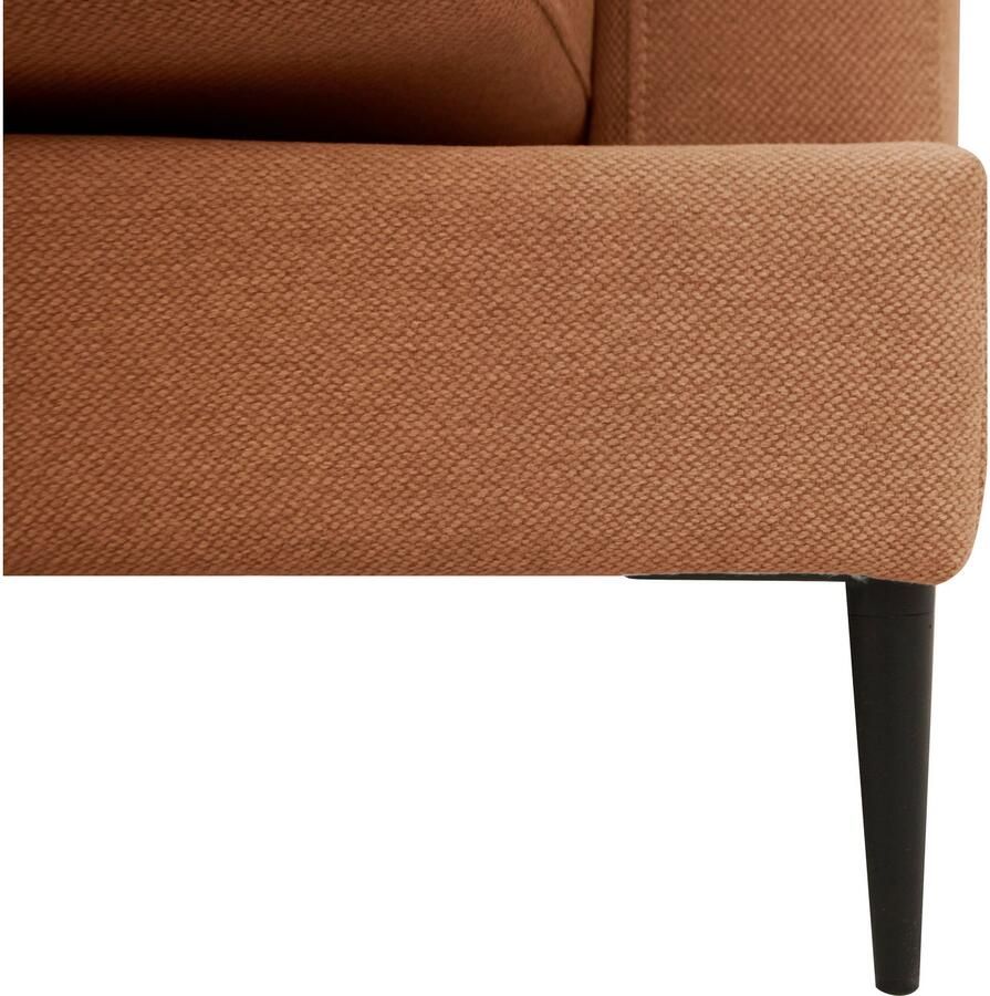 Leonique Récamier Cozy chaise longue afmetingen B D H: 195 97 80 cm met los kussen en metalen poten armleuning naar keuze links of rechts