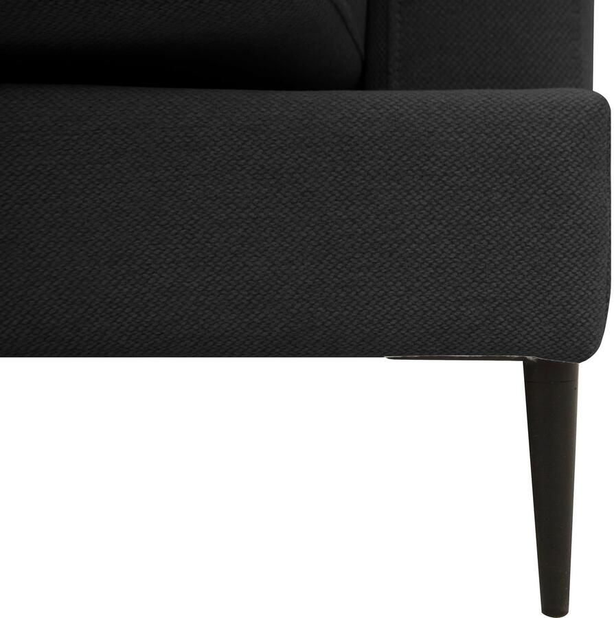 Leonique Récamier Cozy chaise longue afmetingen B D H: 195 97 80 cm met los kussen en metalen poten armleuning naar keuze links of rechts