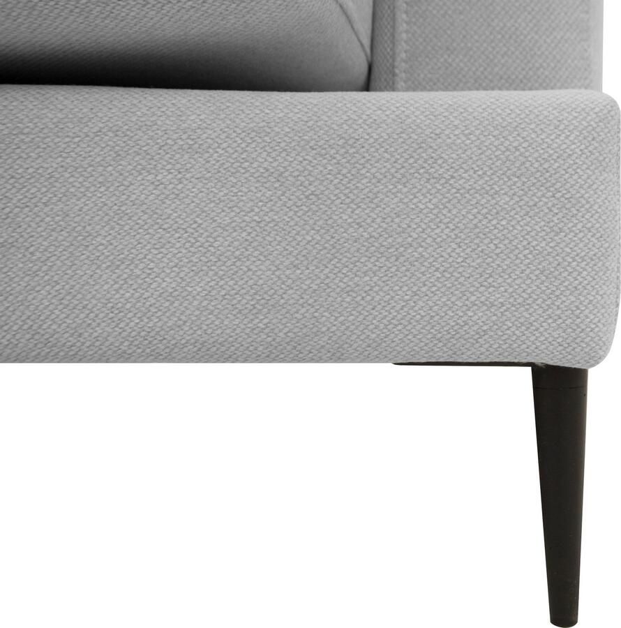 Leonique Récamier Cozy chaise longue afmetingen B D H: 195 97 80 cm met los kussen en metalen poten armleuning naar keuze links of rechts