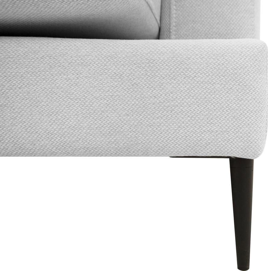 Leonique Récamier Cozy chaise longue afmetingen B D H: 195 97 80 cm met los kussen en metalen poten armleuning naar keuze links of rechts