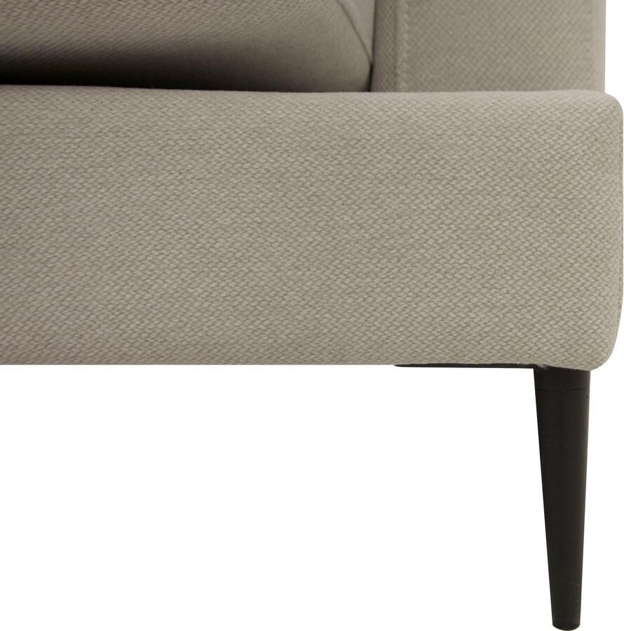 Leonique Récamier Cozy chaise longue afmetingen B D H: 195 97 80 cm met los kussen en metalen poten armleuning naar keuze links of rechts