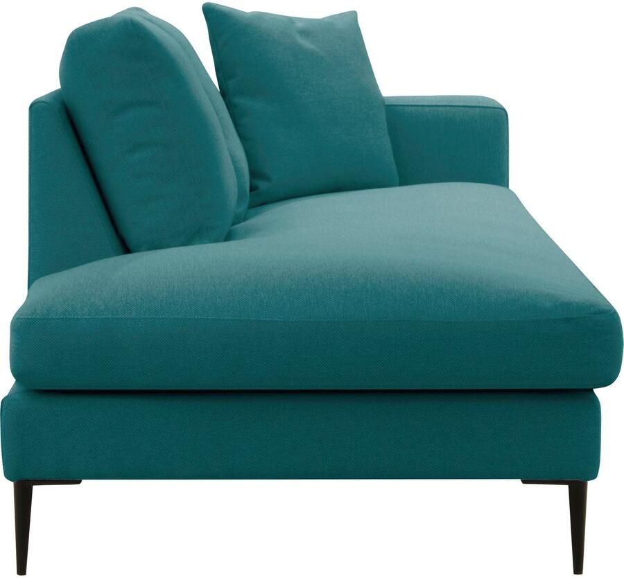 Home affaire Récamier Cozy chaise longue afmetingen B D H: 195 97 80 cm met los kussen en metalen poten armleuning naar keuze links of rechts - Foto 3