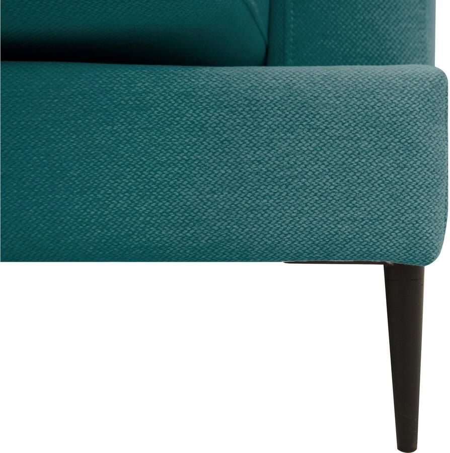 Leonique Récamier Cozy chaise longue afmetingen B D H: 195 97 80 cm met los kussen en metalen poten armleuning naar keuze links of rechts