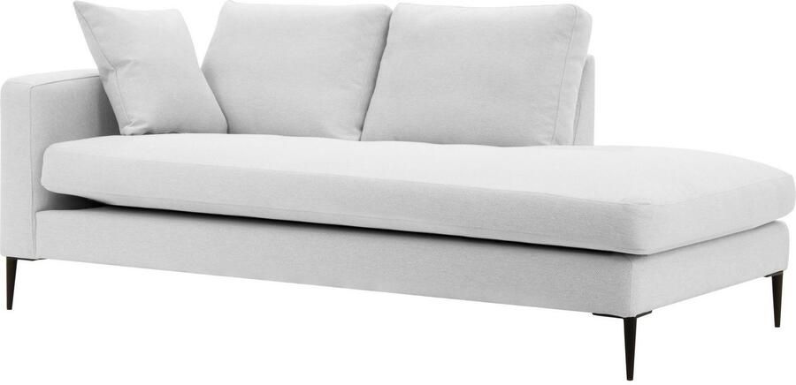 Home affaire Récamier Cozy chaise longue afmetingen B D H: 195 97 80 cm met los kussen en metalen poten armleuning naar keuze links of rechts - Foto 1