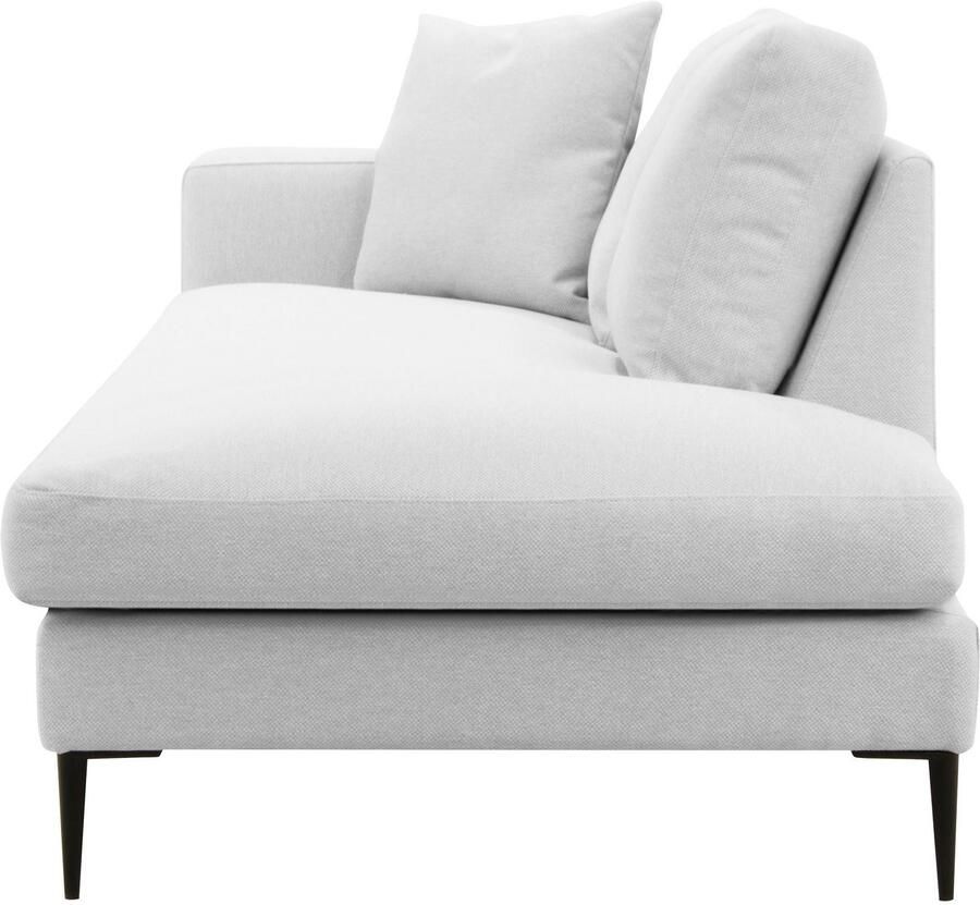 Home affaire Récamier Cozy chaise longue afmetingen B D H: 195 97 80 cm met los kussen en metalen poten armleuning naar keuze links of rechts - Foto 3