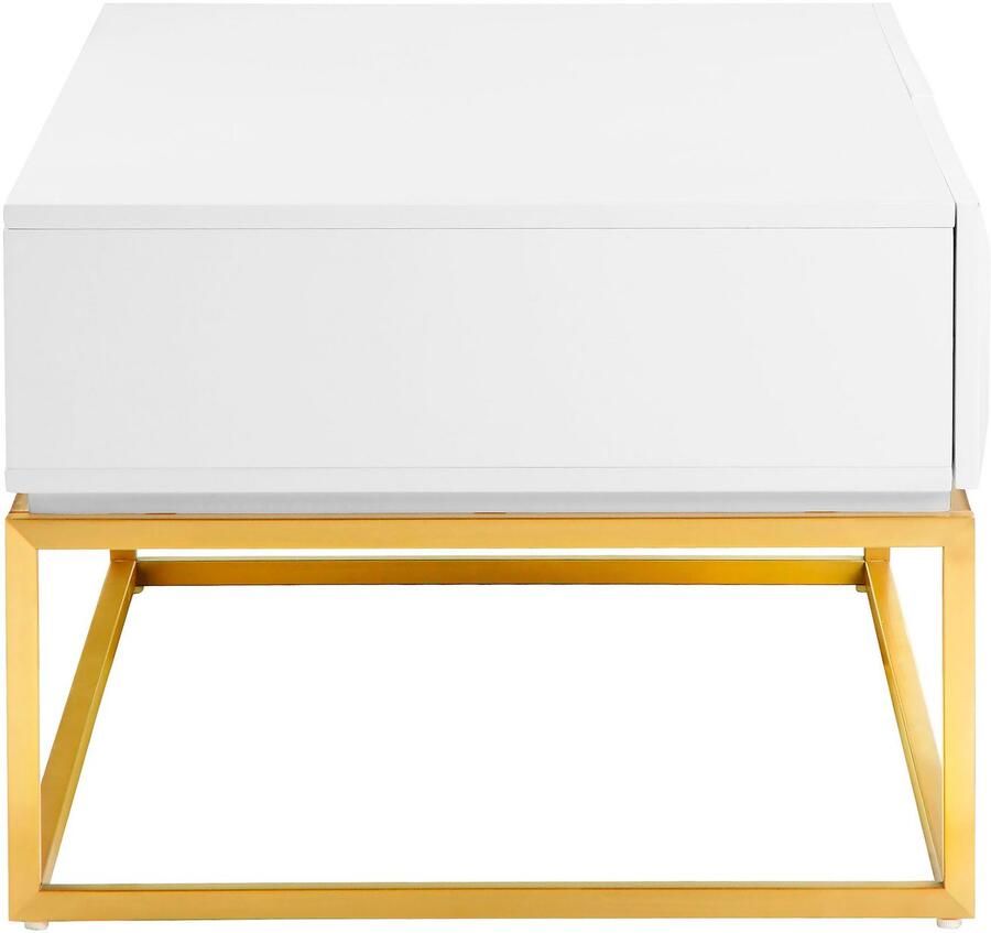 Leonique Salontafel Alais TOPSELLER! OTTOs keuze in 3d-look met twee laden en goudkleurig metalen frame