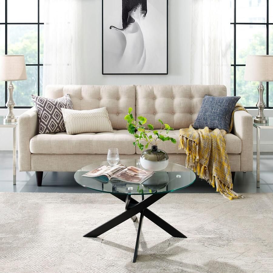 Leonique Salontafel Luzie TOPSELLER! OTTOs keuze verschillend onderstel (in chroom en zwart) breedte 80 cm