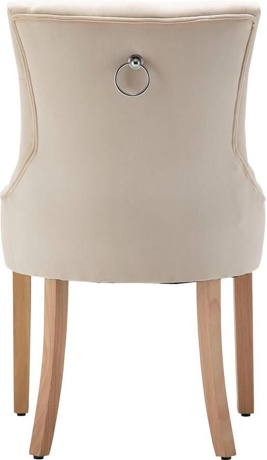 Leonique Stoel met 4 poten Doncaster met knoopsluiting op de rug (set 2 stuks) - Foto 3