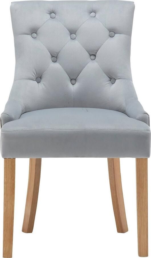 Leonique Stoel met 4 poten Doncaster met knoopsluiting op de rug (set 2 stuks) - Foto 2