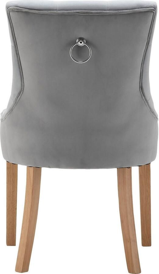 Leonique Stoel met 4 poten Doncaster met knoopsluiting op de rug (set 2 stuks) - Foto 3