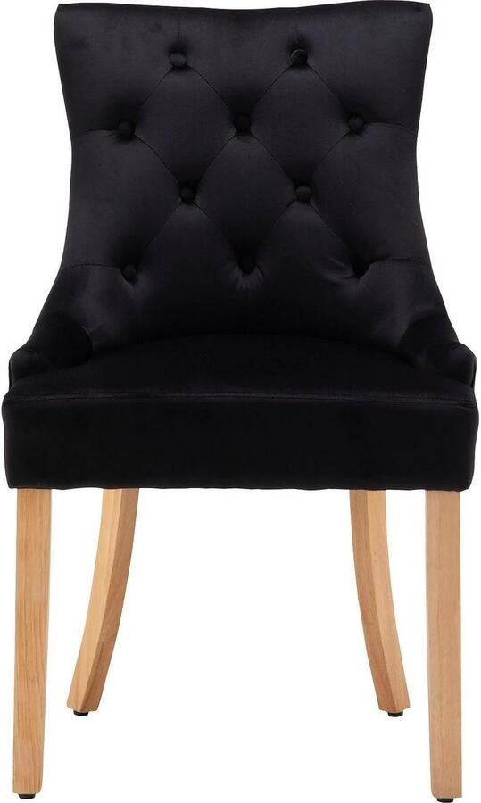 Leonique Stoel met 4 poten Doncaster met knoopsluiting op de rug (set 2 stuks) - Foto 2