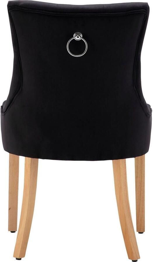 Leonique Stoel met 4 poten Doncaster met knoopsluiting op de rug (set 2 stuks) - Foto 3