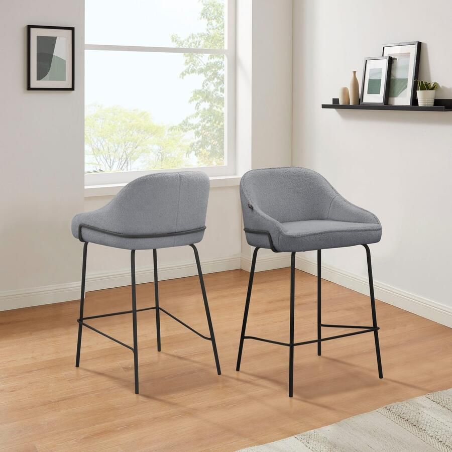 Leonique Stoel met 4 poten Puant met stof van polyester gerecycled polyester zithoogte 65 cm (2 stuks) - Foto 2