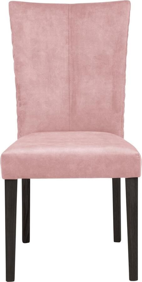 Leonique Stoel met 4 poten Vence met ruitstiksel in de rugleuning poten van massief beuken (set 2 stuks) - Foto 5