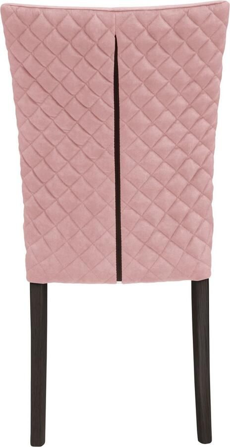 Leonique Stoel met 4 poten Vence met ruitstiksel in de rugleuning poten van massief beuken (set 2 stuks) - Foto 4