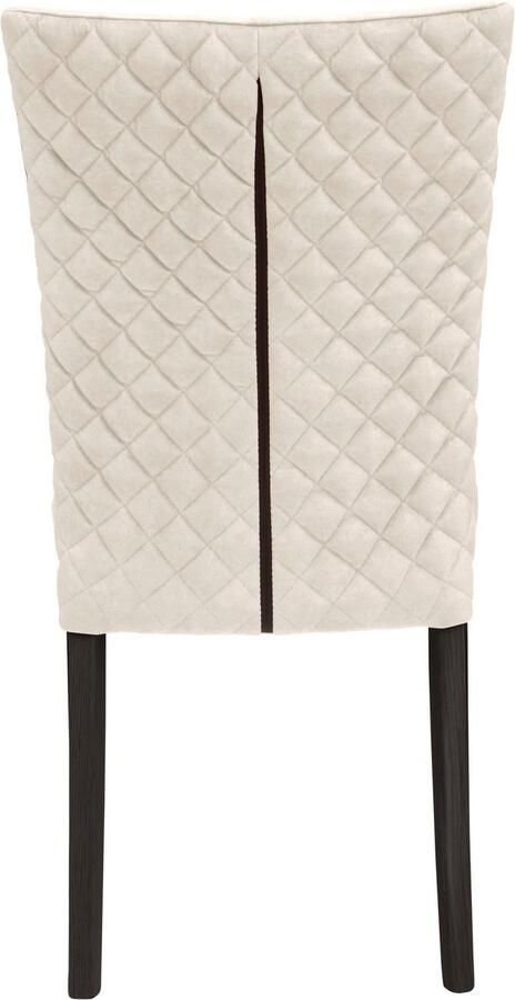 Leonique Stoel met 4 poten Vence met ruitstiksel in de rugleuning poten van massief beuken (set 2 stuks) - Foto 4