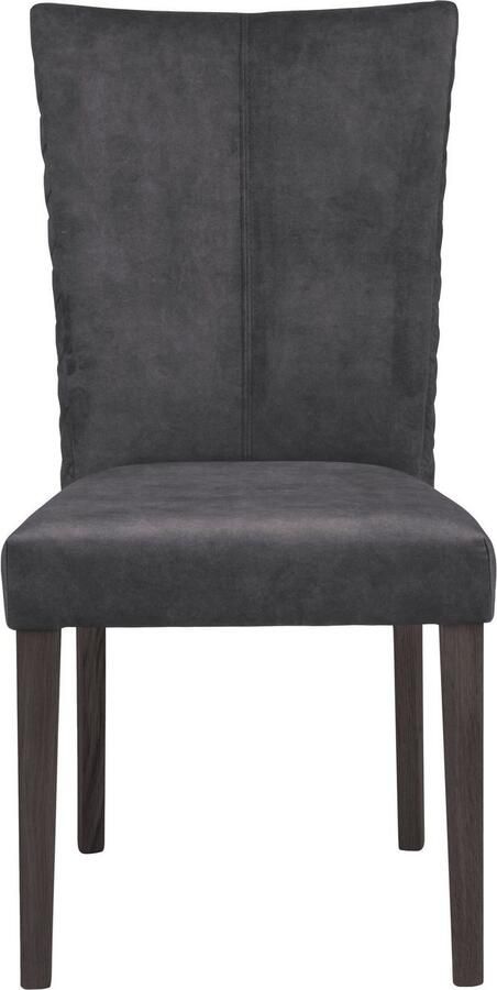 Leonique Stoel met 4 poten Vence met ruitstiksel in de rugleuning poten van massief beuken (set 2 stuks) - Foto 5