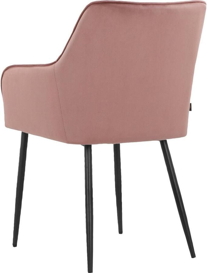 Leonique Stoel met armleuningen Montmerle Zacht verdikte zitting en rugleuning in veloursstof met stiksel zithoogte 50 cm (2 stuks) - Foto 7