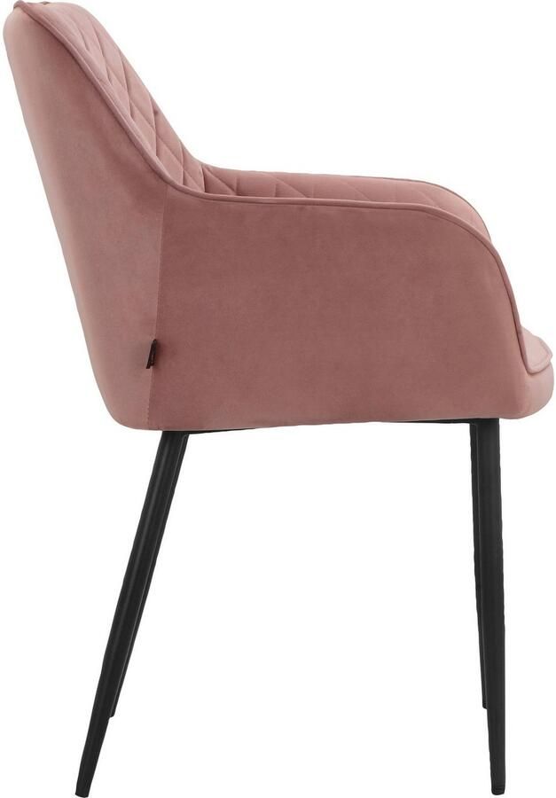 Leonique Stoel met armleuningen Montmerle Zacht verdikte zitting en rugleuning in veloursstof met stiksel zithoogte 50 cm (2 stuks) - Foto 9