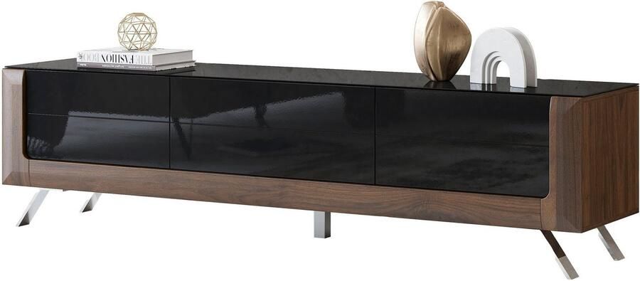 Leonique Tv-meubel Kasai Breedte 199 cm met 1 lade en 2 deuren