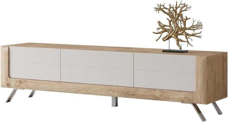 Leonique Tv-meubel Kasai Breedte 199 cm met 1 lade en 2 deuren - Foto 3