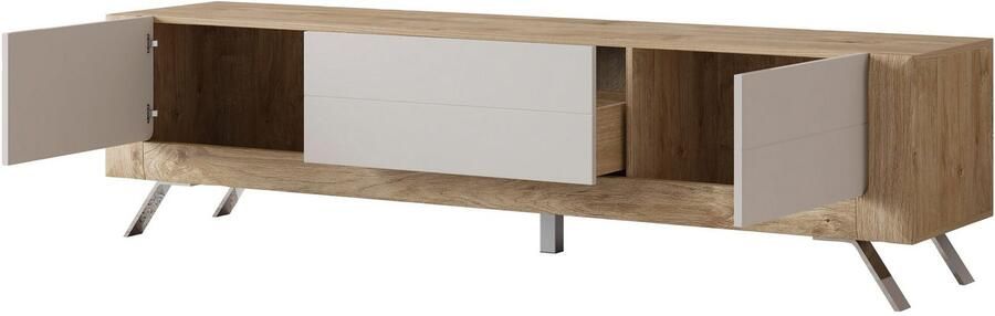 Leonique Tv-meubel Kasai Breedte 199 cm met 1 lade en 2 deuren - Foto 6