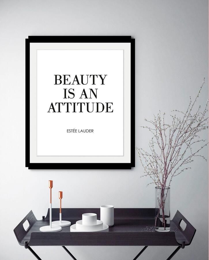 OTTO Wanddecoratie Zitat Estée Lauder HD premium posterdruk incl. houten lijst - Foto 4