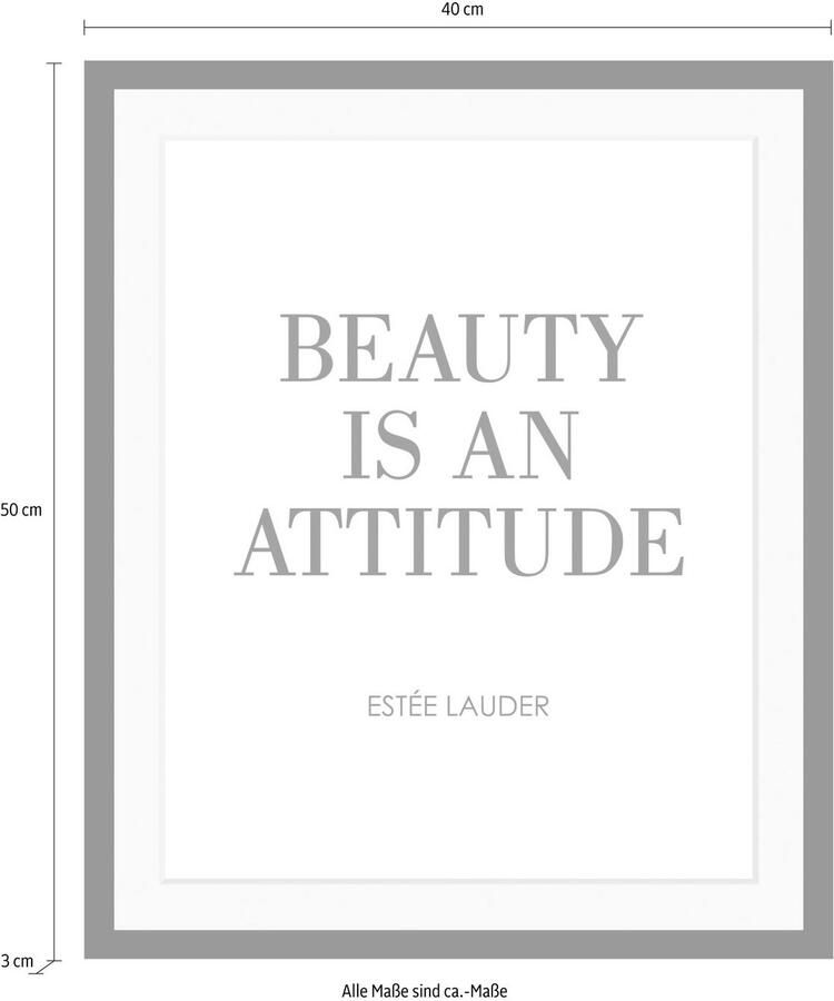OTTO Wanddecoratie Zitat Estée Lauder HD premium posterdruk incl. houten lijst - Foto 3