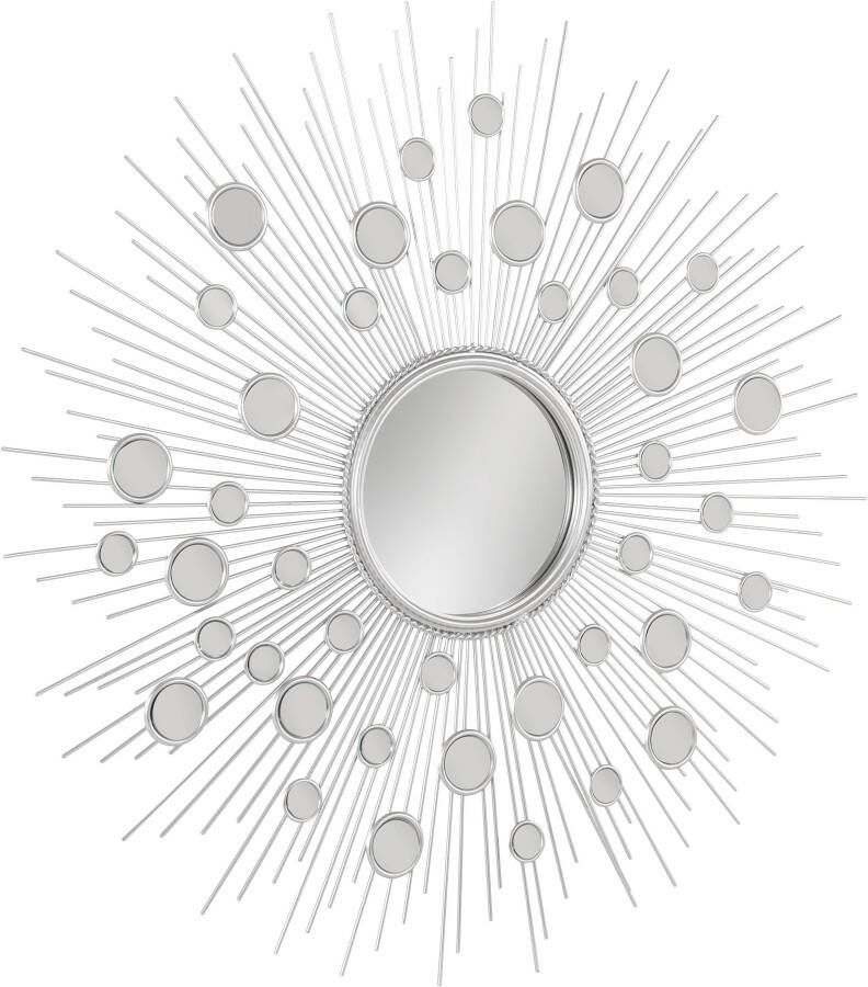 Leonique Sierspiegel Spiegel zilver Wandspiegel zon rond ø 81 cm frame van metaal - Foto 7