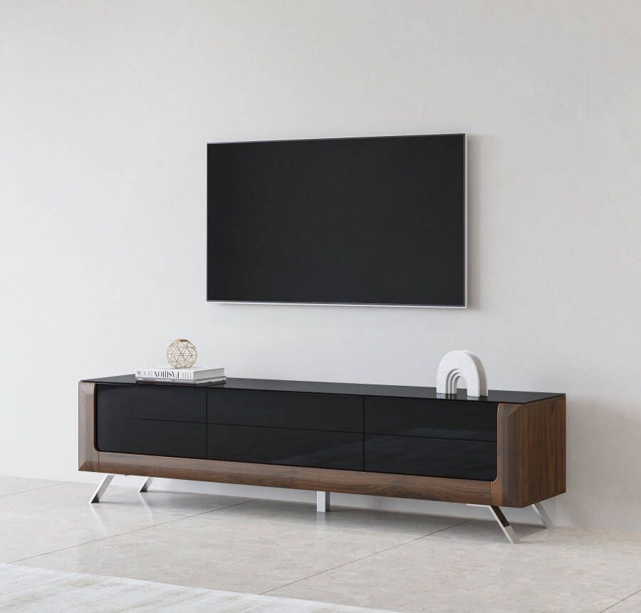 Leonique Tv-meubel Kasai Breedte 199 cm met 1 lade en 2 deuren