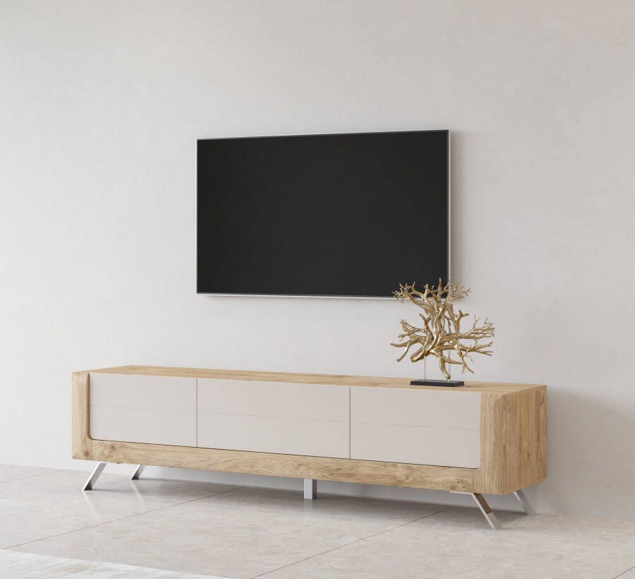 Leonique Tv-meubel Kasai Breedte 199 cm met 1 lade en 2 deuren - Foto 7