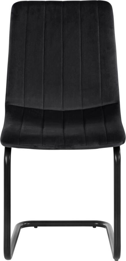 Leonique Vrijdragende stoel Marcela zitting in veloursstof naden aan de zitoppervlak zithoogte 48 cm