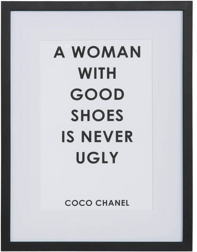 Leonique Wanddecoratie Zitat Coco Chanel HD premium posterdruk incl. houten lijst - Foto 9