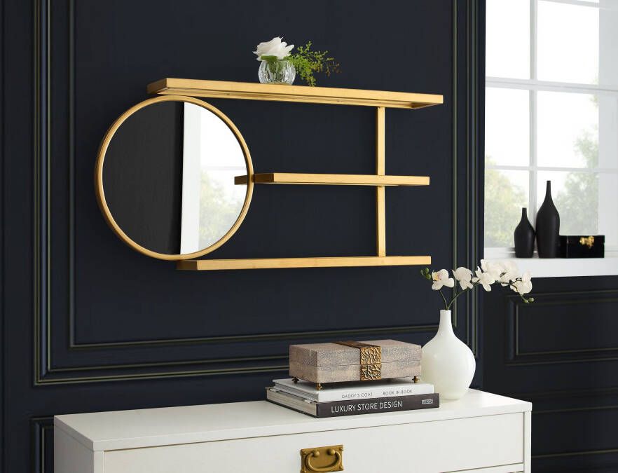 Leonique Wandplank Moreen Tijdloos design 3 planken spiegel - Foto 6