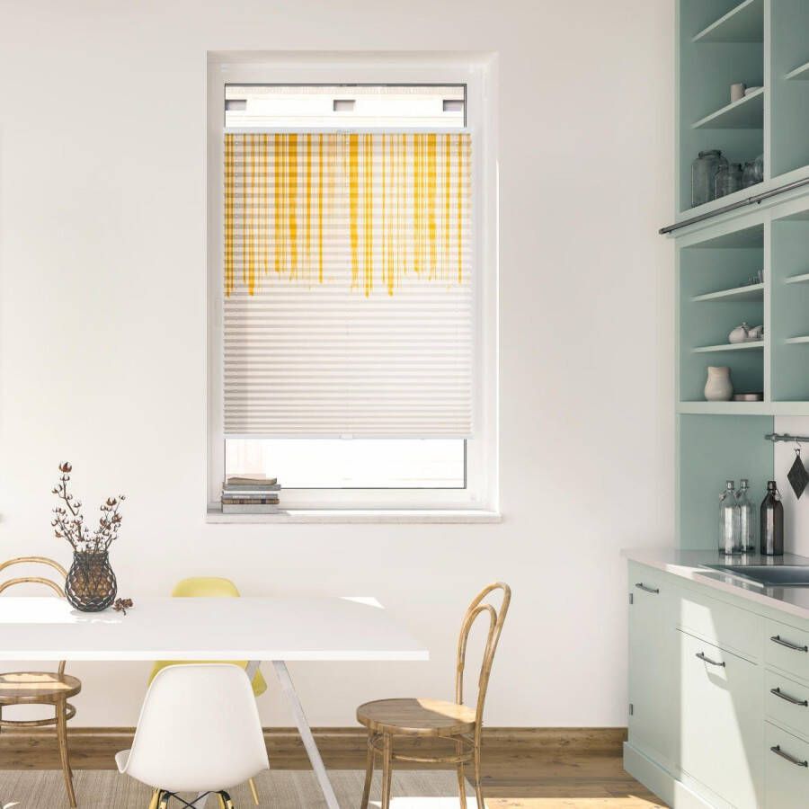 LICHTBLICK Plissé Klemmfix zonder boren ondoorzichtig Flowing honey geel (1 stuk) - Foto 5