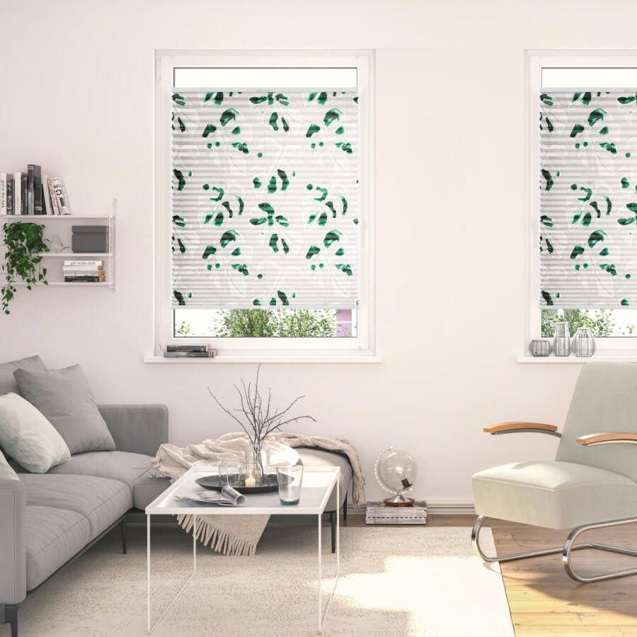 LICHTBLICK Plissé Klemmfix zonder boren ondoorzichtig gatenplant groen (1 stuk) - Foto 5