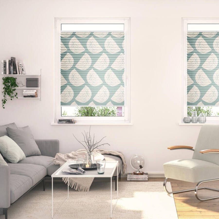 LICHTBLICK Plissé Klemmfix zonder boren ondoorzichtig Moving rainbow groen (1 stuk) - Foto 5