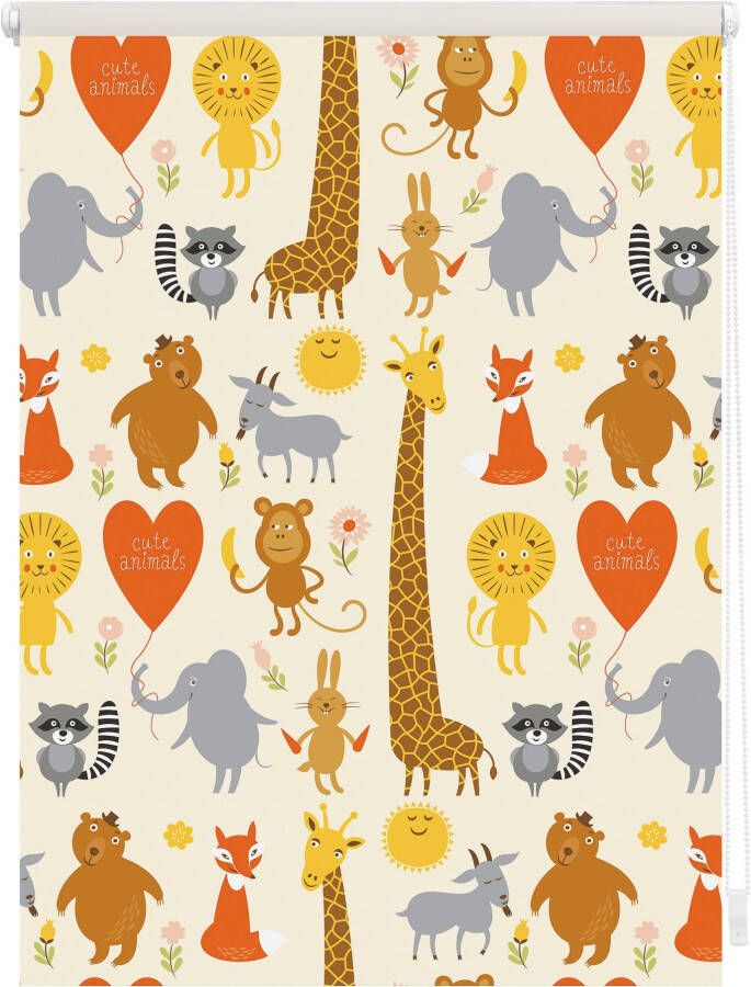 LICHTBLICK Rolgordijn met zijbediening Klemmfix digitaal Cute Animals (1 stuk) - Foto 7