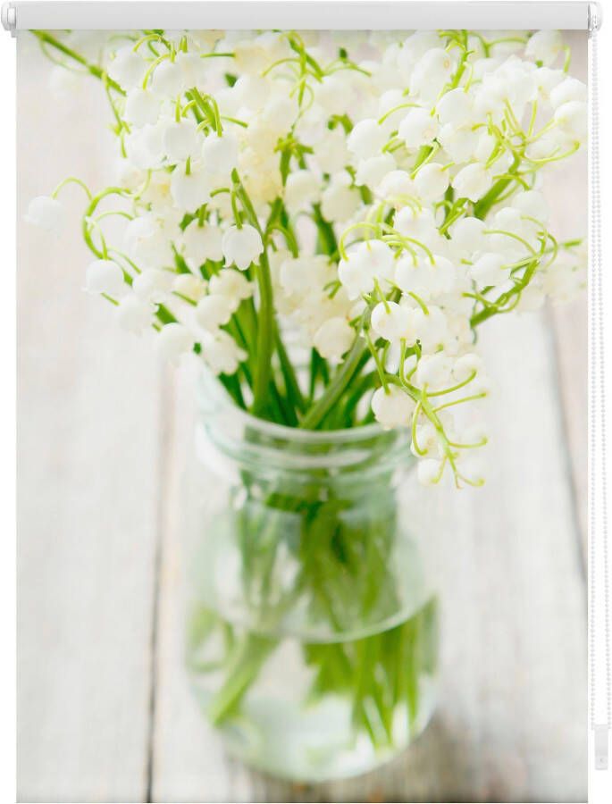 LICHTBLICK Rolgordijn met zijbediening Klemmfix motief lelietje-van-dalen (1 stuk) - Foto 7