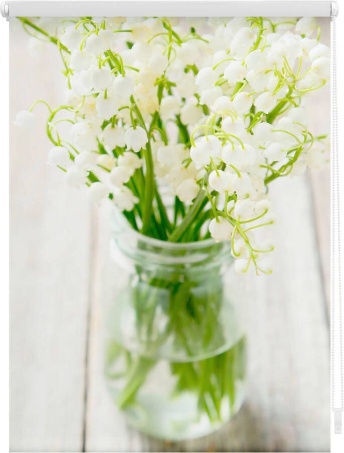 LICHTBLICK Rolgordijn met zijbediening Klemmfix motief lelietje-van-dalen (1 stuk) - Foto 7