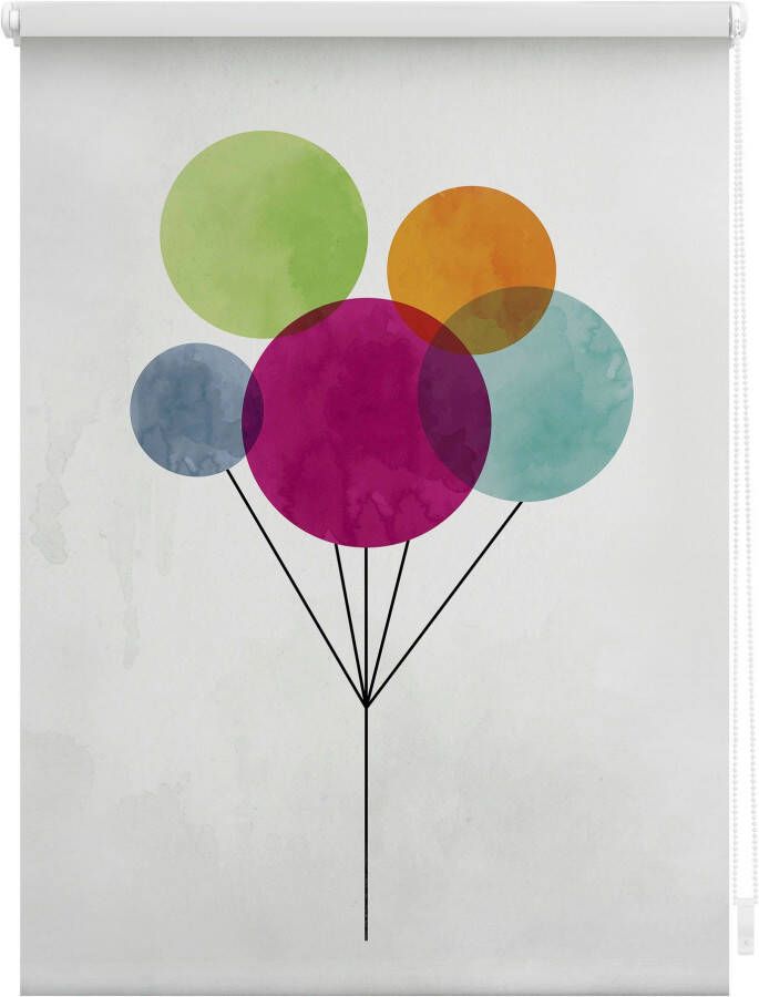 LICHTBLICK Rolgordijn met zijbediening Rolgordijn Klemmfix zonder boren verduistering ballon multicolour (1 stuk) - Foto 5