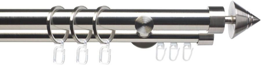 Liedeco Gordijnroede CELKEGEL02SG2L 2-sporen met een vaste afmeting van ø 25 mm