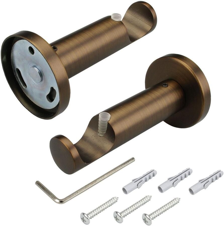 Liedeco Gordijnroede CELKUGEL01SG1L 1-sporen in vaste afmeting ø 25 mm