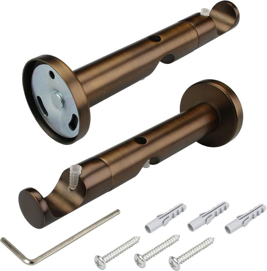 Liedeco Gordijnroede CELKEGEL01SG2L 2-sporen met een vaste afmeting van ø 25 mm