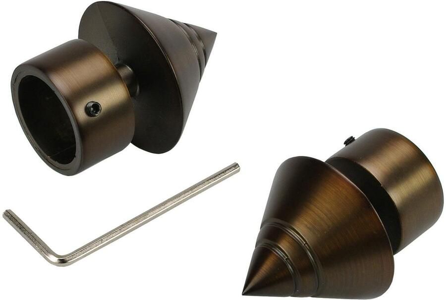 Liedeco Gordijnroede CELKEGEL01SG2L 2-sporen met een vaste afmeting van ø 25 mm - Foto 4