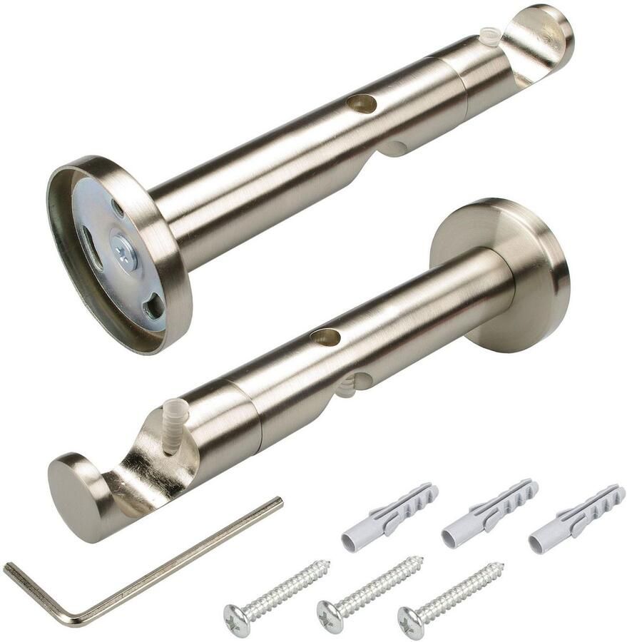 Liedeco Gordijnroede CELKEGEL01SG2L 2-sporen met een vaste afmeting van ø 25 mm