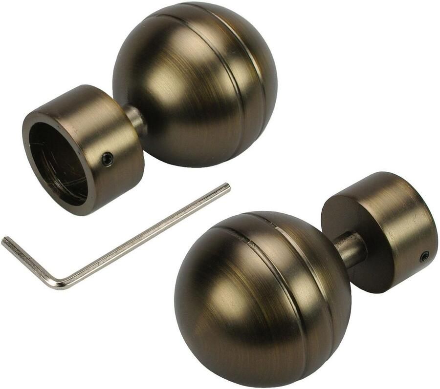 Liedeco Gordijnroede CELKUGEL01SG2L 2-sporen in vaste afmetingen ø 25 20 mm - Foto 3