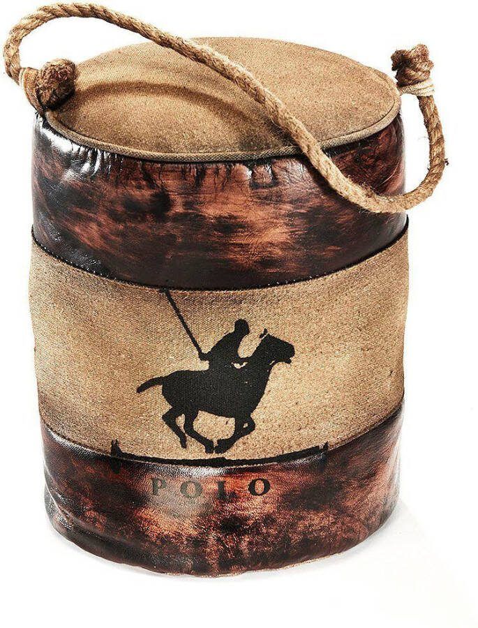 Locker Decoratief figuur rond canvas leer - Foto 4